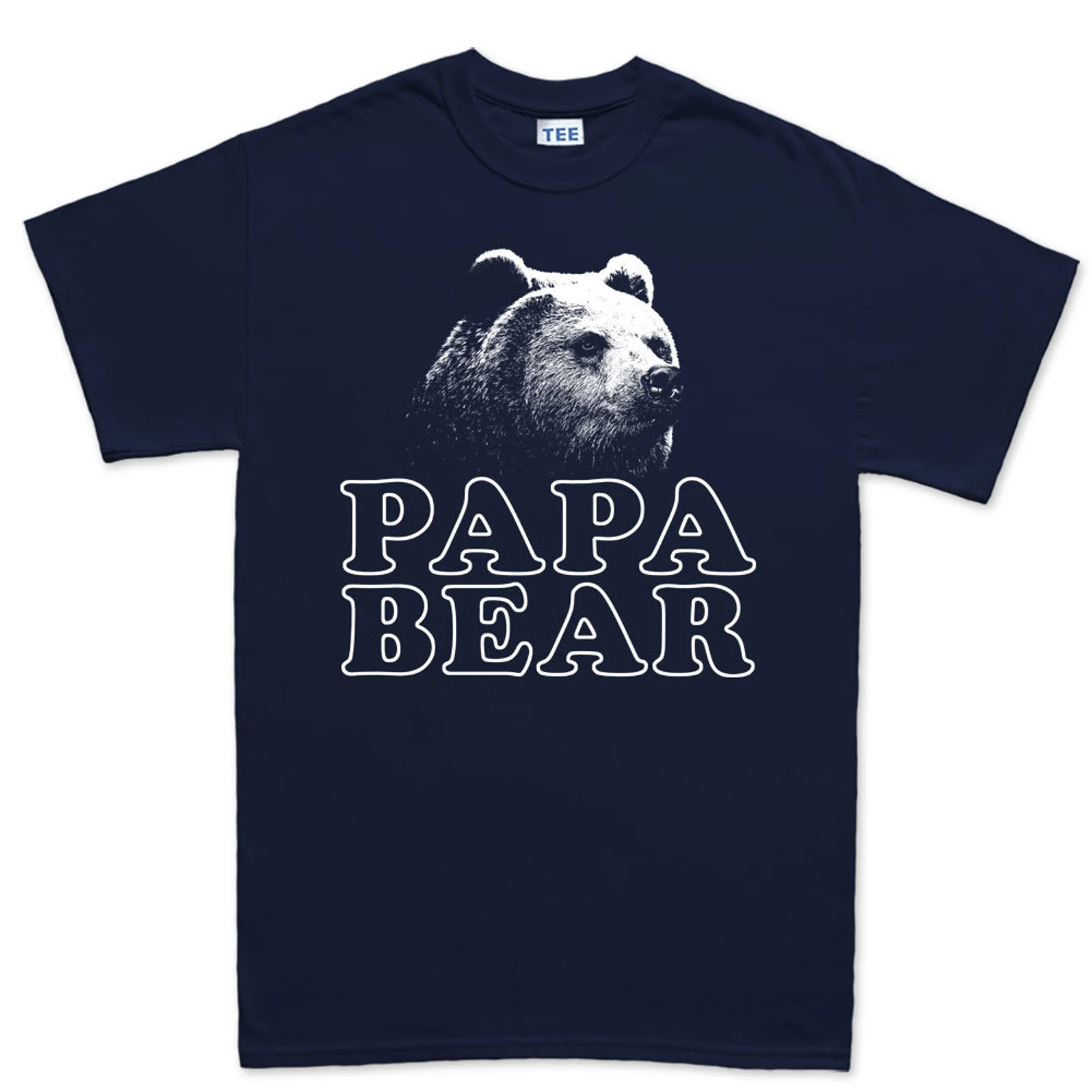 Papa Bear Fathers Day Gift For Dad Daddy Funny Mens T shirt Tee Top T-shirt - R1634